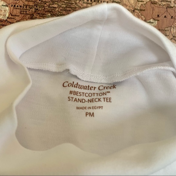 NWT Coldwater Creek White Turtleneck Sz PM - Picture 12 of 14